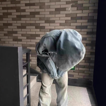 American-style Vintage Hooded Denim Jacket