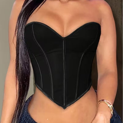 Womens Fashionable Casual Strapless Shaping Tank Top