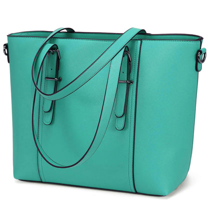 Women Purses and Handbags Tote Shoulder Bag Top Handle Satchel Bags for Ladies (Turquoise)
