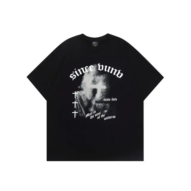 Men's Soft Y2K Style Graphic Tee - Vintage Harajuku Fashion