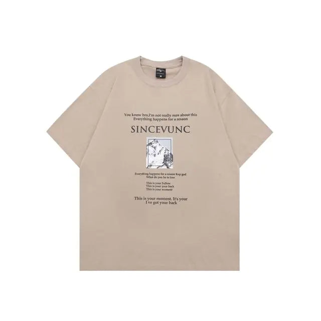 Men's Soft Y2K Style Graphic Tee - Vintage Harajuku Fashion