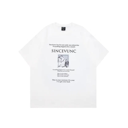 Men's Soft Y2K Style Graphic Tee - Vintage Harajuku Fashion